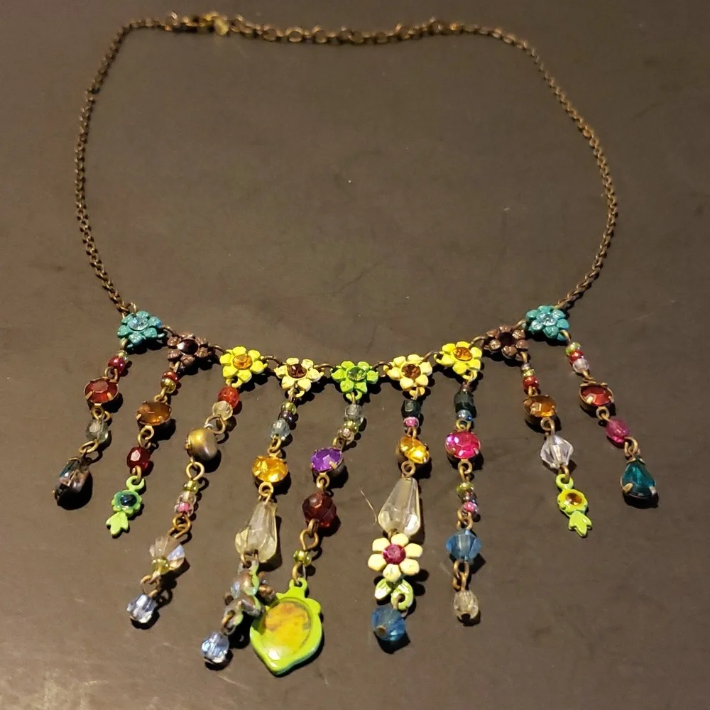 Bohemian Beaded Cascade Necklace - Picture 2 of 5